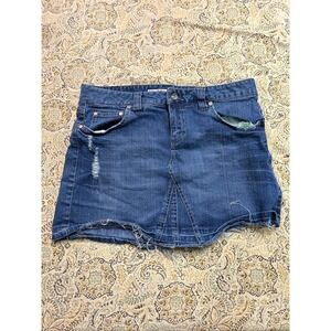 Mudd Womens Sz 9 Mini Sort Denim Distressed Short Summer Beach Y2K Park School‎